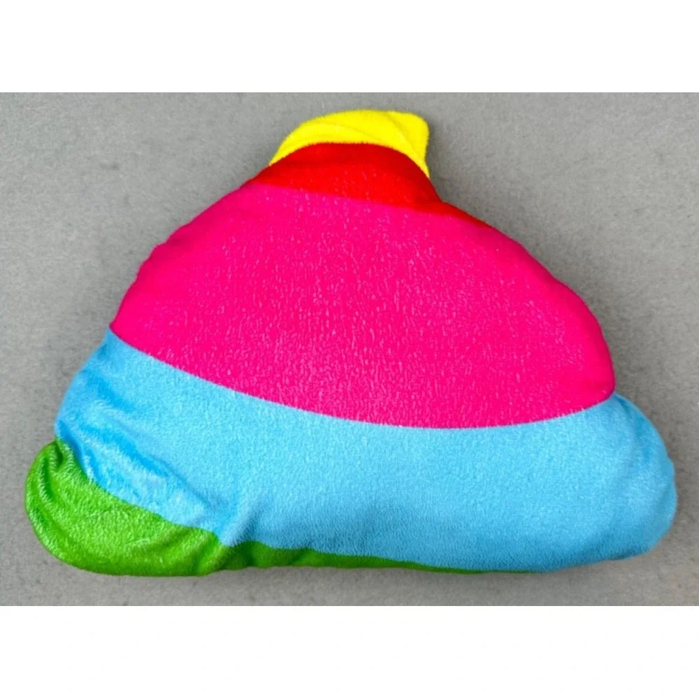 Rainbow Poop Emoji Pillow Throw Small Decor 13